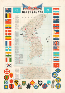 1953 Pacific Stars and Stripes Map of the Korean War