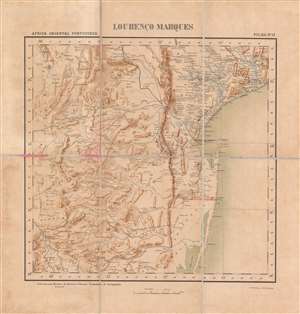 1896 Comissão Map of Maputo (Lourenço Marques), Mozambique, and Environs