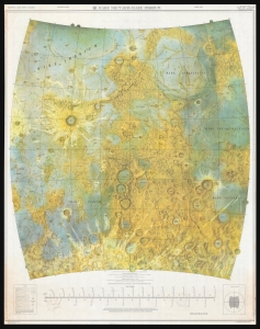 1962 AMS Map of the Moon Anticipating all 6 Apollo Landing Sites