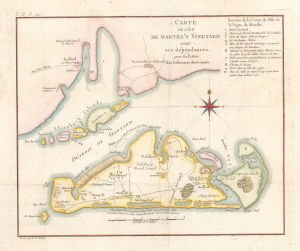 1785 Tardieu / Crevecoeur Map of Martha's Vineyard, Massachusetts