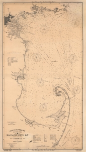 1920 Eldridge Nautical Chart / Map of Massachusetts Bay