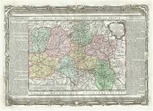1786 Desnos and de la Tour Map of the Pays de la Loire, France (Loire Wine)