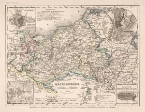 1849 Meyer Map of the Grand Duchy of Mecklenburg-Schwerin and Mecklenburg-Strelitz