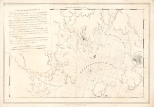 1776 Des Barres Nautical Map of Mahone Bay (Mecklenburgh Bay), Nova Scotia