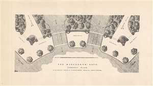 1860 Vaux Plan of the Merchant's Gate in Central Park, New York City (Columbus Circle)