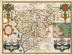 1676 John Speed County Map of Merionethshire