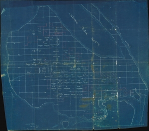 1913 Brooks Cyanotype Map of Merritt Island, Florida (now Kennedy Space Center)