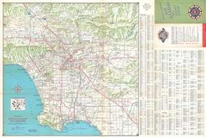 1970 Automobile Club of Southern California Map of Los Angeles and Vicinity