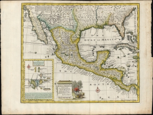 1747 Bowen Map of Mexico, California, Florida and the West Indies