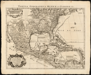 1722 Covens and Mortier / De l'Isle's Foundational Map of Mexico and the Mississippi