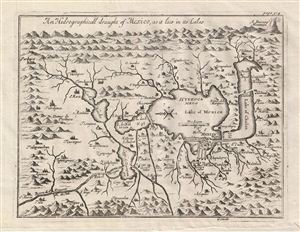 1704 Gemelli Map of Mexico City, Mexico