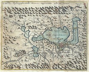1721 Gemelli Map of Mexico City, Mexico