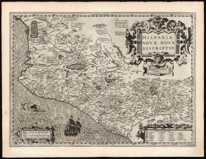 1606 Jodocus Hondius Map of Mexico