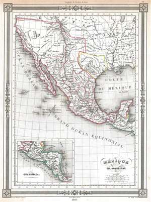 1846 Duvotenay Map of Mexico (w/ Republic of Texas)