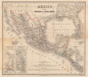 1879 Gräf Map of Mexico and Central America