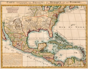 1719 Chatelain Map of Mexico and Colonial North America