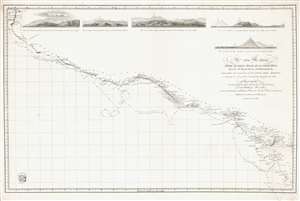 1822 Direccion de Hidrografia Nautical Chart or Map of Mexico and Guatemala