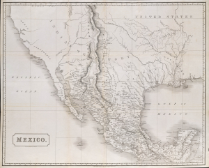 1828 Colburn Map of Mexico and the United States before the Texas Revolution