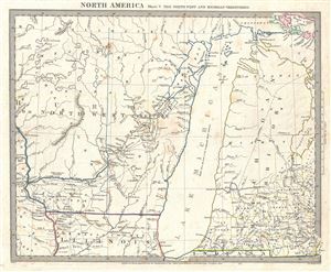 1833 S.D.U.K. Map of Michigan and Wisconsin (w/ Lake Michigan)
