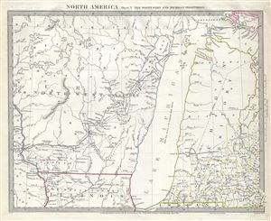 1833 S.D.U.K. Map of Michigan and Wisconsin (w/ Lake Michigan)