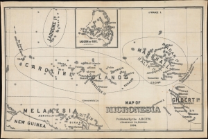 1894 American Board of Commissioners for Foreign Missions Map of Micronesia