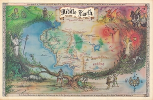 1976 Aquila / Janoff Pictorial Map of J.R.R. Tolkien's Middle Earth