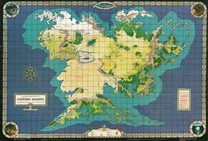 1982 Fenton Map of J. R. R. Tolkien's Middle Earth (Endor Continent)