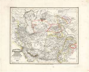 1846 Meyer Map of the Middle East, Persia, Afghanistan, Central Asia