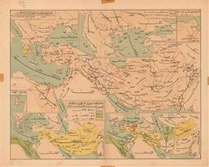 1930 Map of the Middle East in Ottoman Turkish