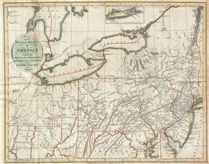 1794 Russel Map of the Middle States of the United States (New York, Ohio, Pennsylvania, New Jersey,