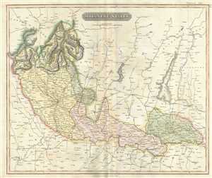 1817 Thomson Map of the Milanese States (Milan, Mantua, Alto Po), Italy