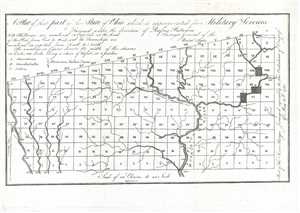 1805 Putnam Map of the Virginia Military District, Ohio