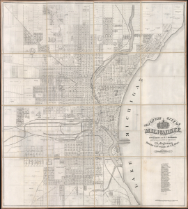1875 Schmidt / Kuhlmann Wall Map of Milwaukee, Wisconsin