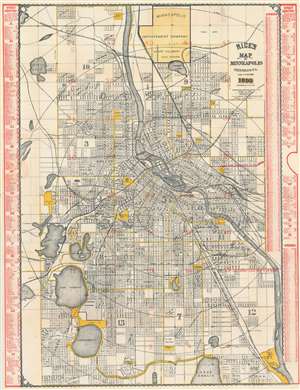 1899 Rice City Map or Plan of Minneapolis, Minnesota