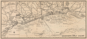 1936 Gulfport Printing Map of the Mississippi Gulf Coast