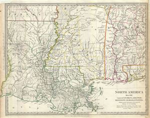 1833 S.D.U.K. Map of Mississippi, Louisiana and Alabama