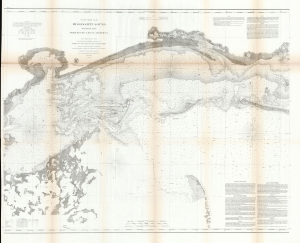 1866 U.S. Coast Survey Chart or Map of the Mississippi Sound - Western Part