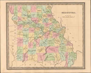 1849 Greenleaf Map of Missouri