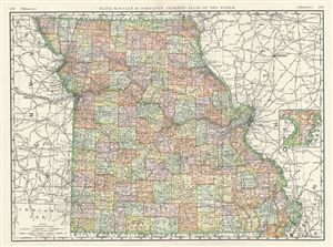 1888 Rand McNally map of Missouri