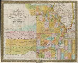 1837 Mitchell Map of Missouri and Arkansas