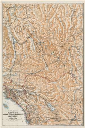 1933 Auto Club of Southern California Map of Southern California and Nevada