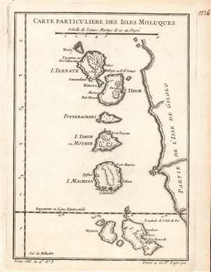 1780 Bellin Map of the Malaku Islands (Moluccas)