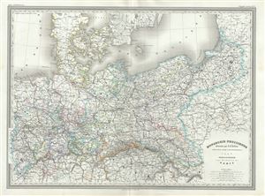 1860 Dufour Map of Prussia