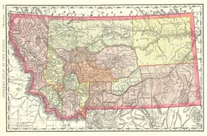 1888 Rand McNally Map of Montana