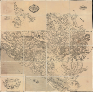 1875 Erkân-ı Harbiye Dairesi / Militärgeographisches Institut Map of Montenegro