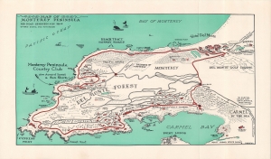 1940 Nesbitt Pictorial Map, Monterey Peninsula, California