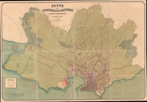 1906 Cortesi Large-Scale map of Montevideo, Uruguay
