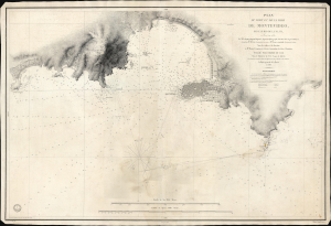 1833/ 1880 Depot de la Marine Harbor Chart of Montevideo, Uruguay