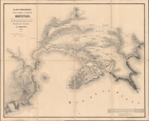 1846 Pedro Pico Plan of Montevideo, Uruguay (During the Great Siege)