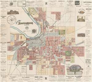1899 State Abstract Company City Plan or Map of Montgomery, Alabama